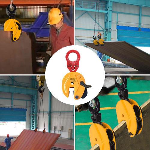 aleawol Vertical Lifting Clamp, Rated Capacity 1 ton, Opening Diameter 0-20mm, for Lifting Loads, Locking Handle Type, Stopper, for Vertical Lifting a
