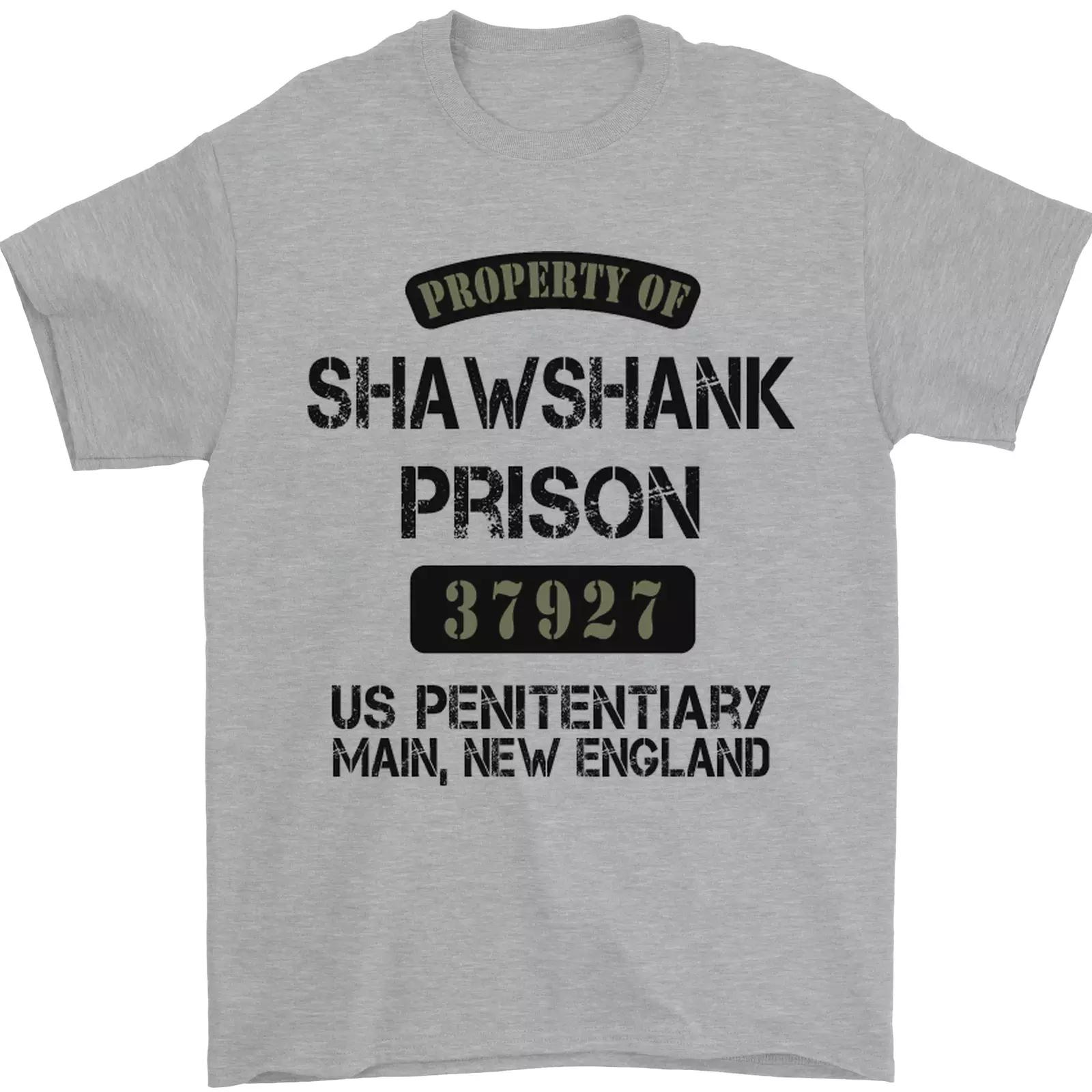 

Property of Shawshank Prison Movie 90s Mens T-Shirt 100% Cotton 4XL