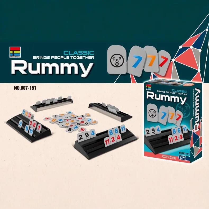 Digital Mahjong Rummy Tabletop Game Number Matching Strategy Board for Multiplayer Social Party Entertainment Friends Game Night