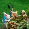 Cute Hanging Climbing Rabbit 3D Cat Figurines Climbing Decoration Garden Decor