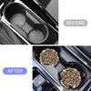 Car Cup Holder Coaster, 2PCS Silicone Car Cup Holder ert Leopard Print, 2.75" Universal Non-Slip Cup Holders, Interior Car Accessories for Women and