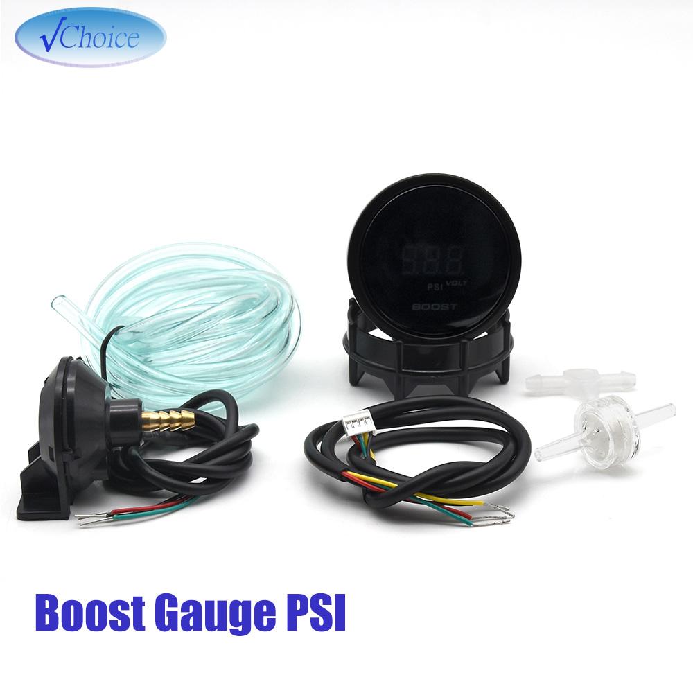 2" 52MM Digital Car gauge Tachometer BAR PSI Boost Vacuum Water Temp Oil Temp Oil Press Voltmeter Air Fuel Ratio EGT Temp meter