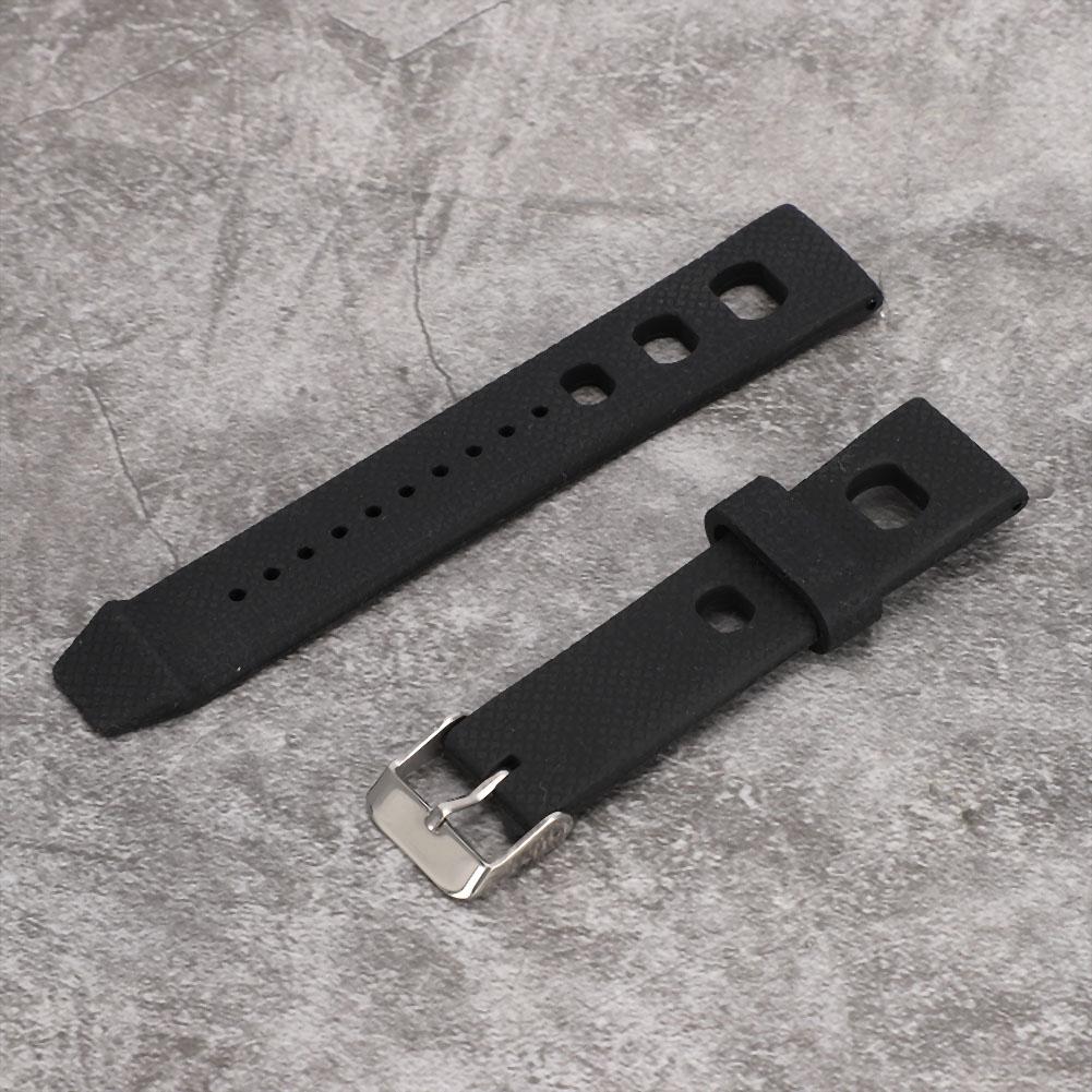 20mm Watch Band Silicone Pin Buckle Waterproof Sweat Proof Watch Strap