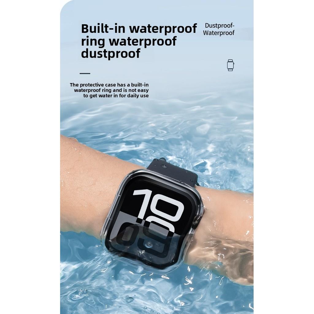 360 Full Waterproof Case Tempered Glass Cover for Apple Watch 49mm 46mm 45mm 44mm IWatch Series 10 9 8 7 4 5 6 Se 41mm 40mm 42mm