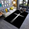 Gothic Cross with Dove Design Suitable As a Non-slip Mat for the Living Room or Bedroom Sofa
