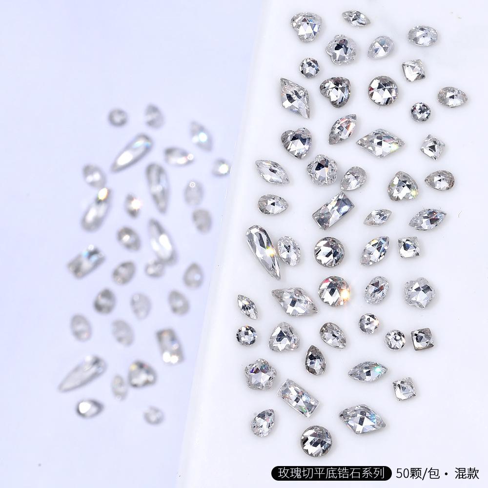 

Нейл-арт бриллиантовая имитация огранки розы с плоским дном цирконовый бриллиант светлый роскошный прозрачный белый конский глаз ромб капля воды мини бриллиант особой формы