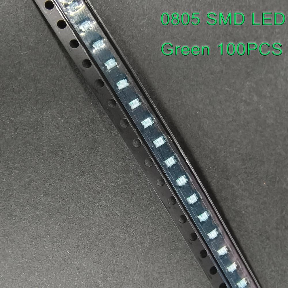 100pcs SMD LED 0805 Ultra Bright Light Emitting Diode Assorted Kit Red Blue Yellow White Green DIY Kit