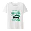 Men's Casual Letter Car Print Short Sleeve T Shirt Graphic Unique T-shirts Loose Women Clothing