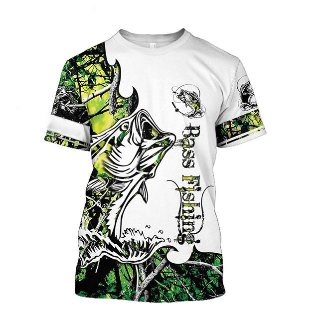 Fishing Graphic 3d Print Men's T-Shirt Summer Short Sleeve Tees Tops Harajuku Fashion Casual Oversized Man Clothing Camisetas