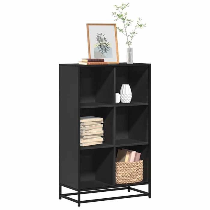 VidaXL Bookcase Black 65.5x33x107.5 Cm Engineered Wood, Bookcase, Room Divider, Divider, Cabinet of 849159