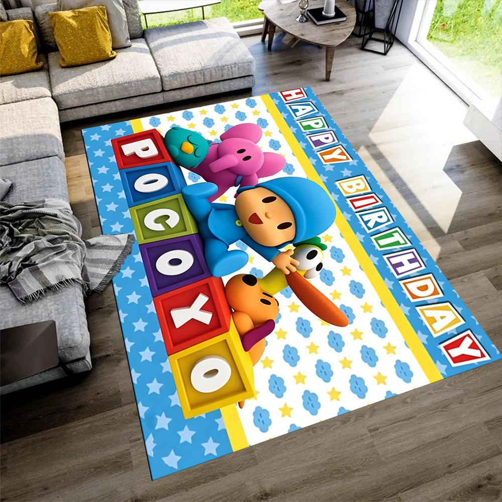 Pocoyo Floor Mat Suitable for Living Rooms Study room Outdoor Hallway Antislip Carpet Decorate Offices Gift for Festivals