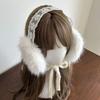 Ear Cap Lace Plush Earmuffs JK Headwear Warm Ear Muffs Soft Ear Mask  Female