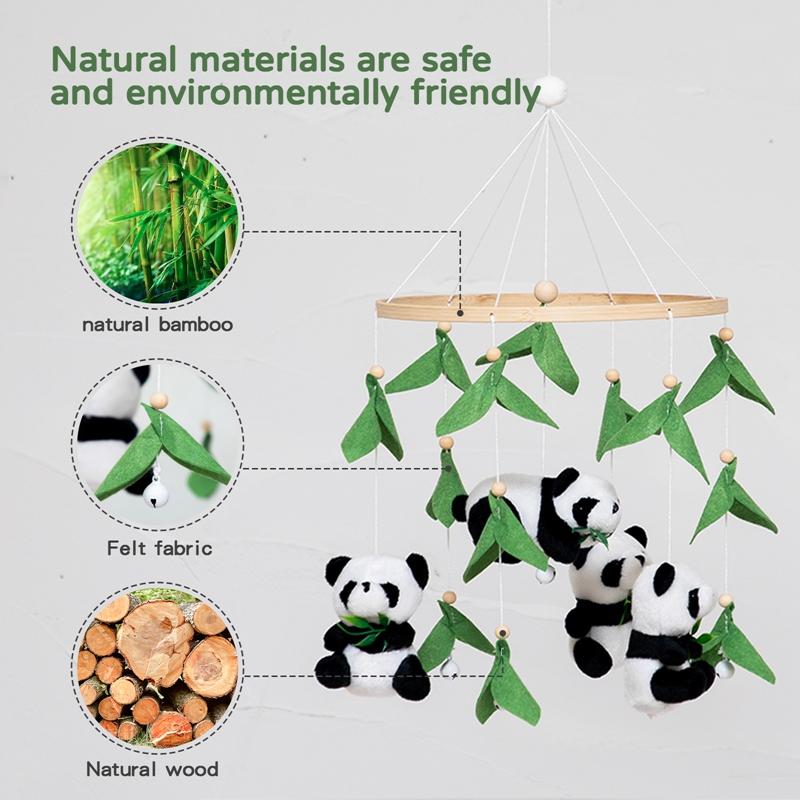 For Baby Rattle Toy 0-12 Months Wooden Mobile On The Bed Wborn Music Box Bed Bell Hanging Toys Holder Bracket Infant Crib Boy Toys