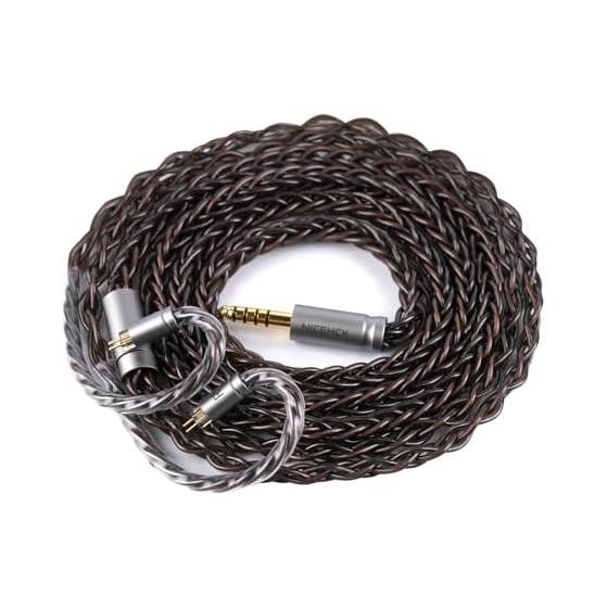NICEHCK MoonDusk Earphone Re-Cable Upgrade Cable 0.78 2Pin 4.4mm Furukawa Copper Silver Alloy + Furukawa Copper + Silver Plated Furukawa Copper Mix