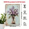 Room Decor 1pc Vintage Floral Iron Sign, Rustic Lilac and Daisy in Mason Jar Art, 8x12 Inch Wall Decor for Bedroom, Dining Room,