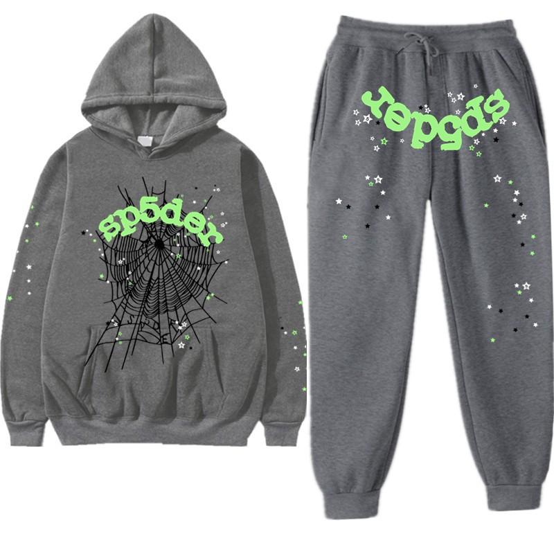 Unisex Hooded Sweatshirt Set With Letter