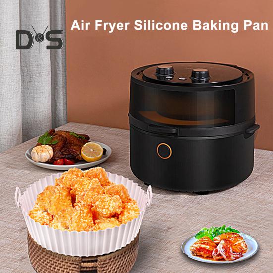 Silicone Frying Liners Air Circulation Baking Tray Dual-sided Cooking Pan Grease-free Air Fryer Basket Kitchen Accessory