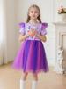 Girls Dress Age 4-7 Years Unicorn Print Summer Dress Kids Princess Tulle Party Dress for Little Girl Birthday Outfit