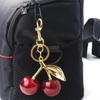 Moda Chaveiro Cereja Vermelha Frutas Cerejas Pingente Chaveiro para Mulheres Homens Joias Acessórios de Chave de Bolsa Presente