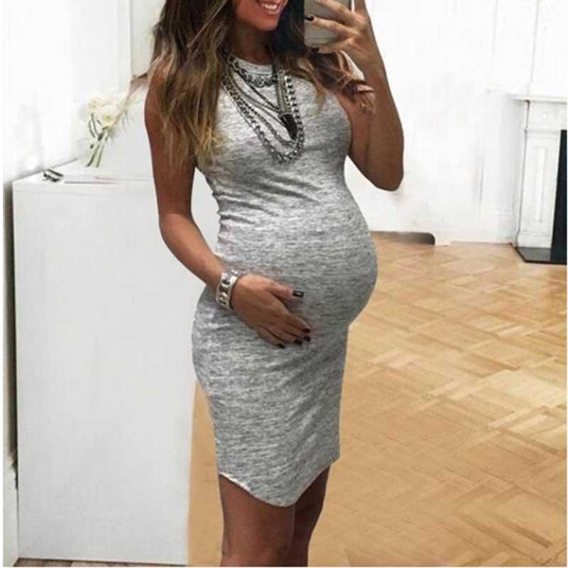 Pregnant Sleeveless Short Dress 