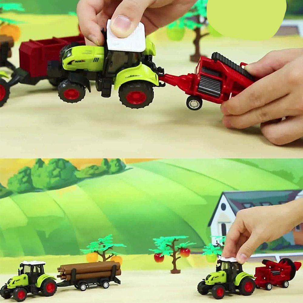 Inertia Agricultural Engineering Vehicle Toys Farm Bunk Car Rice Truck Construction Gift For Birthday