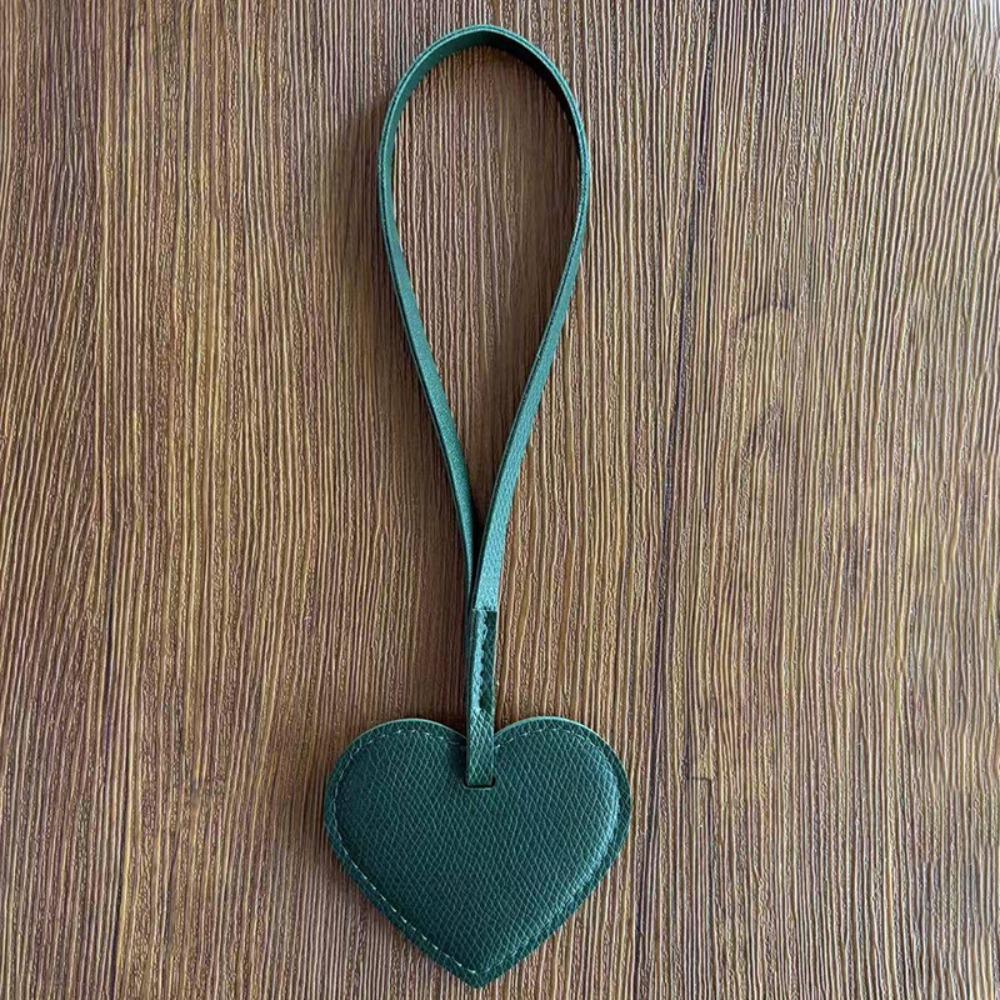Hanger Pu Leather Heart Pendant Heart Shaped Bag Decoration Lovely Bag Charm Bag Accessory
