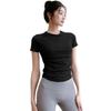 Women's High-End Autumn/Winter Yoga Tops: Round Neck, Tight-Fit, Quick-Drying, Short Sleeve for Running and Fitness