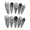 10PCS Fake Nails Long Pointed Press On Nails Mechanical Style Long Press On Nails For Daily Party Wear