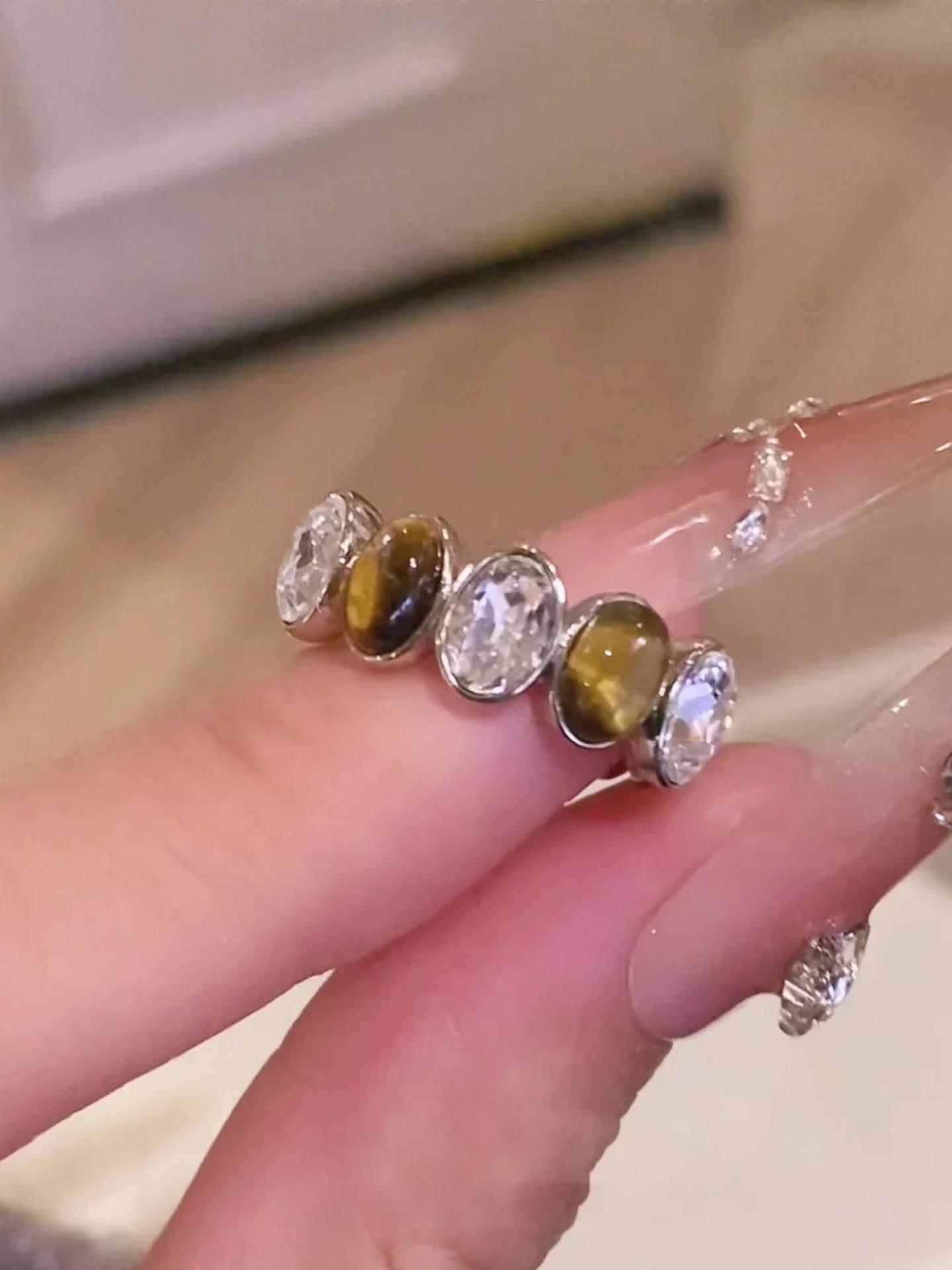 Европейское и американское ретро кольцо-вставкa из тигрового глаза с изображением ва*****ла кольцо на указательный палец персонализированные украшения