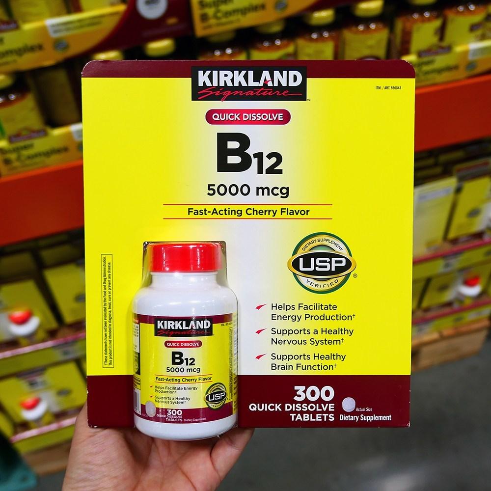 Kirkland Signature Vitamina B-12 B12 5000 mcg 300 Compresse 1 pz