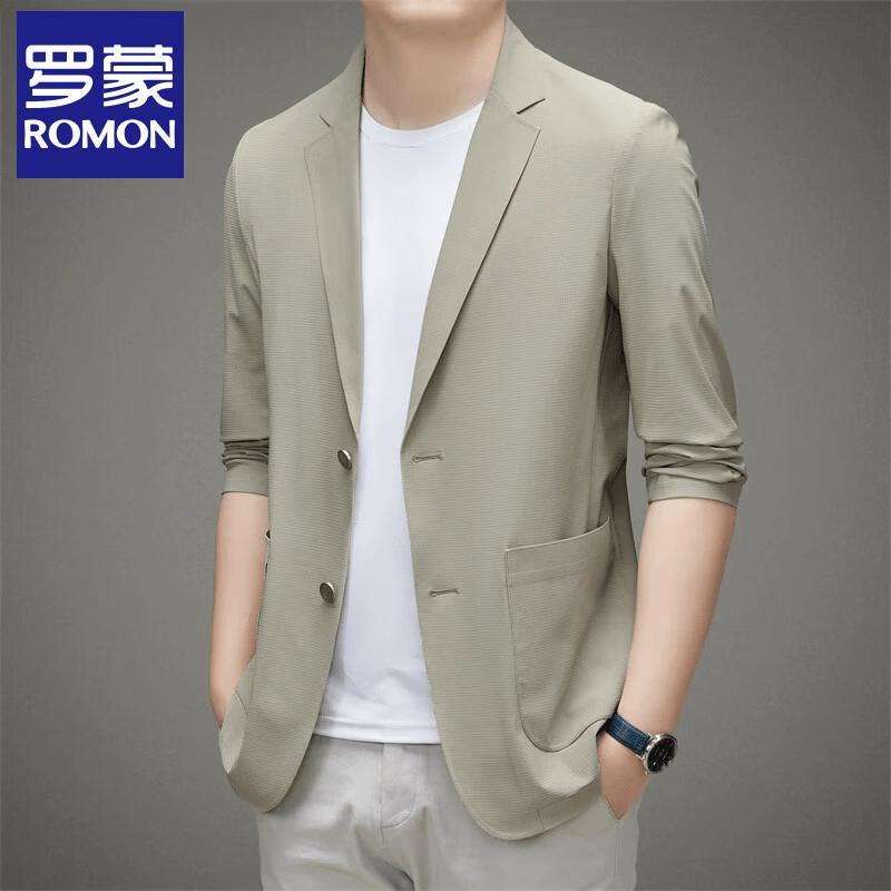 Romon Men s Lightweight Ice Silk Suit Jacket 185