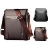 Casual Erkek Düz Renk Suni Deri İş Evrak Çantası Crossbody Omuz Çantası