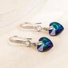 Ladies Elegant Colorful Love Heart Eardrop Earrings