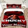 Deadly Doll Bloody Knife Bedding Set Personalized Washable Custom 3Pcs Duvet Cover Pillowcases Soft Microfiber Home Bedroom Gift