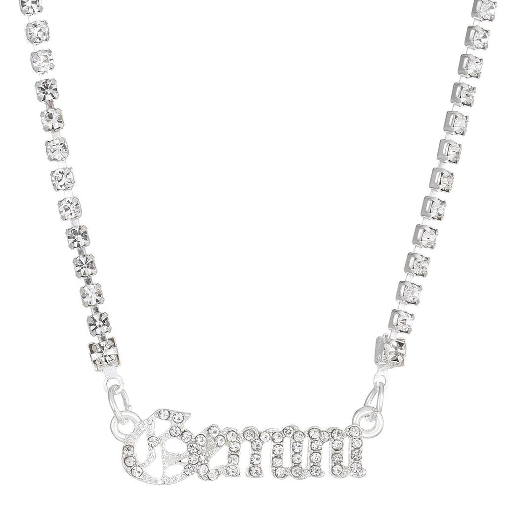 Fashion Twelve Zodiac Super Flash Rhinestone Inlay Necklace Sweater Chain Pendant