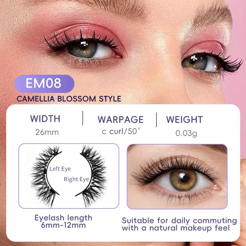 Magnetic False Eyelashes Natural Look With Clips Reusable Long-Lasting Makeup Enhancement Daily Wear
