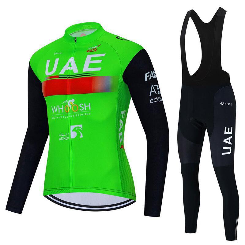 Mens Long Sleeve Cycling Jersey Bib Shorts Set Mountain Bike Riding