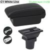 Armrest Arm Rest For Toyota Yaris Vitz Hatchback 1998-2011 Centre Console Storage Box with USB LED 1999 2000 2001 2002 2003 2004