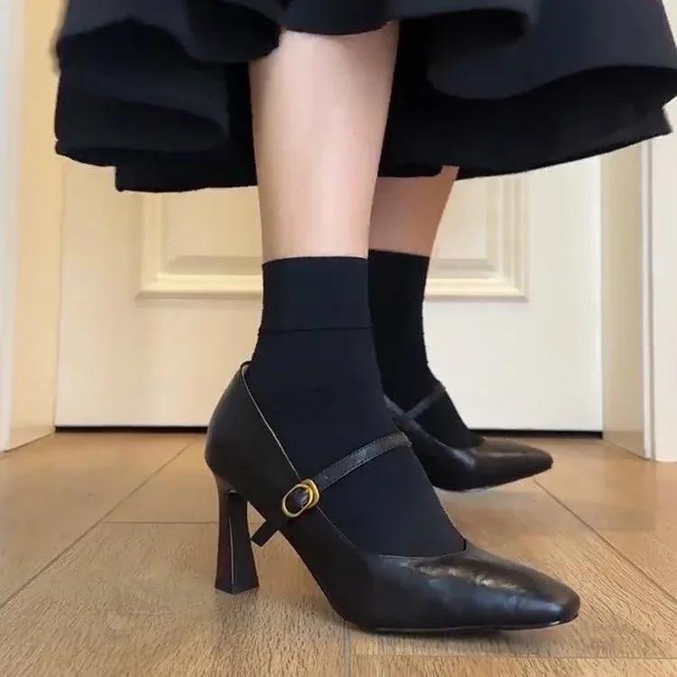 Office Designer Lady Mary Jane Shoes Women Pumps Shoes Fashion Shallow Slip on Spring Autumn Wedding Party Shoes Zaptos Mujer