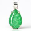 41 Ct Natural Emerald 925 Sterling Silver CERTIFIED Beautiful Pear Pendant AI-119-NS