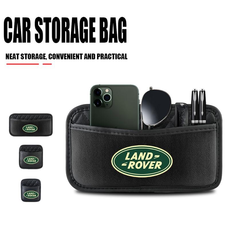 Leather Car Storage Pocket Seat Back/Door/Center Console Organizer for Land Rover Discovery Freelander 3 SVR L320 L330 Evoque Defender Range Rover