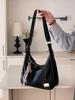 Soft PU Leather Women's Shoulder Bags College Girls Underarm Crossbody Bag Casual Solid Color Female Tote Handbags with Pendant