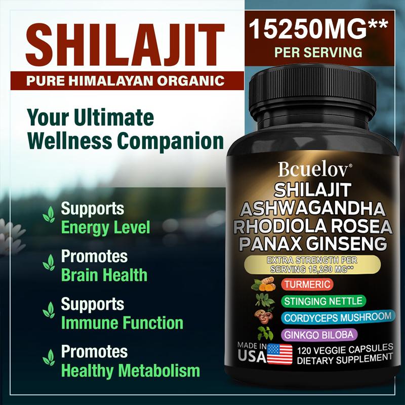 Capsule Bcuelov 15250mg contenenti Solanum Ubriaco Sudafricano Rhodiola Ginseng per Migliorare l'Energia 120 capsule
