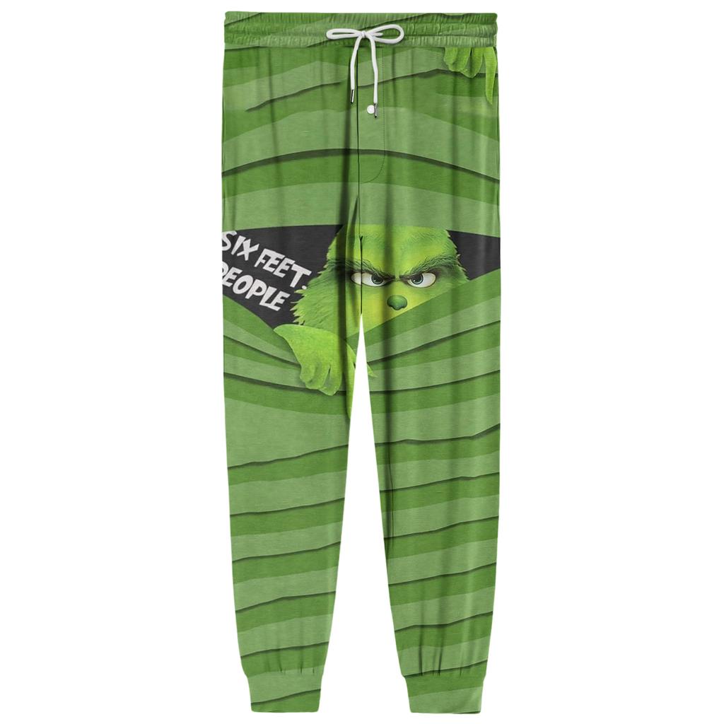 Men's Drawstring Pocket Cuffed Casual Pants Home Sleep Pants