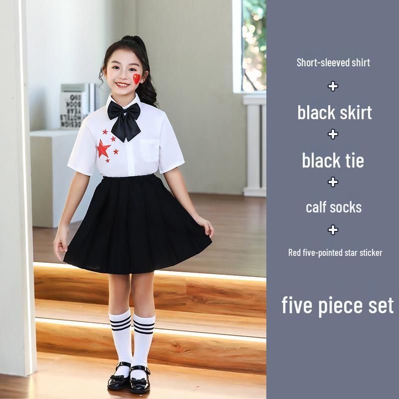 Children s Patriotic Poetry Recitation Uniform for Boys and Girls - Primary School Performance Set Size 140: 49-58 kg