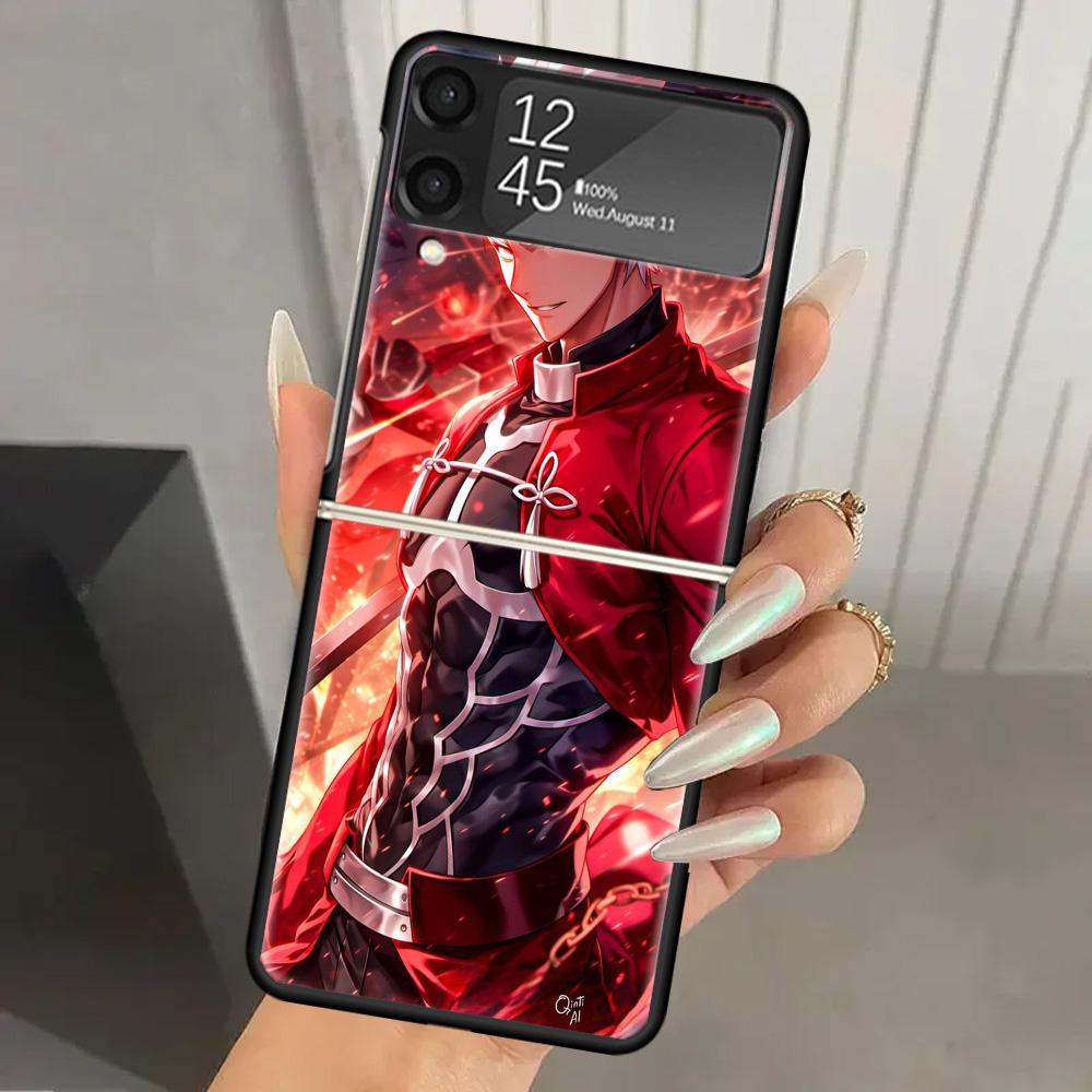 Fate Zero Stay Night Archer Hard PC Back Phone Case for Samsung Galaxy ZFlip 7 6 5 Z Flip 4 ZFlip7 Z Flip6 5G ZFlip4 Flip3 Zflip