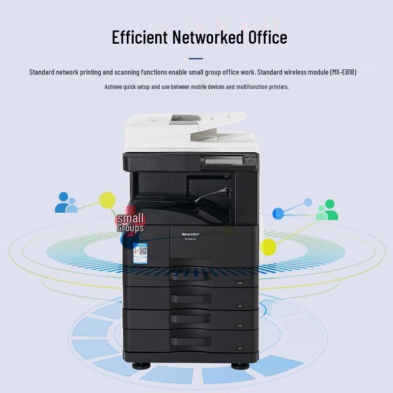 Sharp BP-M2851R Laser Multifunction Printer CN plug (adapter included)