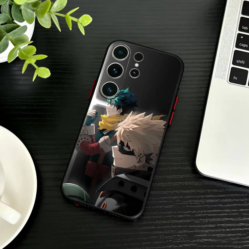 Katsuki Bakugo E-Hero Academia Phone Case For Samsung S26,S25,S24,S23,S22,S21,S20,S30,Ultra,Plus,Fe,Note,5G Black Cover