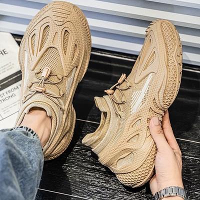 Herenschoenen nieuwe ademende vlieg-geweven mesh sneakers casual platform sneakers dad shoes