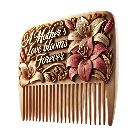 

Yousheng Ручная резьба Цветок День матери Расческа Антистатическая Деревянная Расческа Портативная Женская Тонкие Толстые Короткие Длинные Вьющиеся Волосы Распутывающая Укладочная Расческа